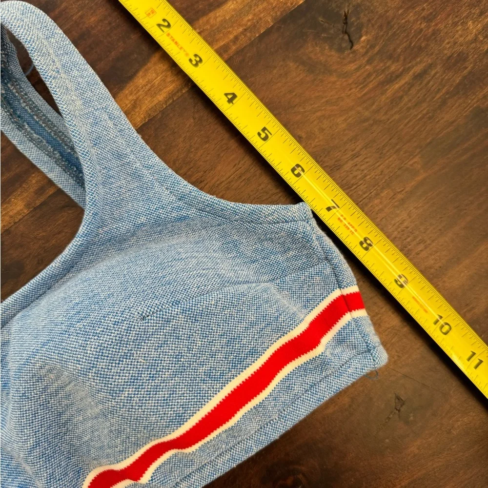 Vintage Jantzen Blue and White Knit Two Piece Swim Suit - Picture 7 of 12